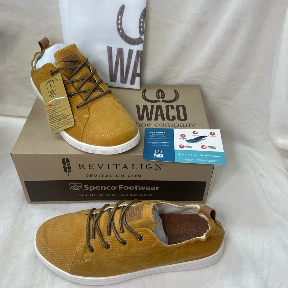 Spenco Santa Clara Cozy Shoes Mustard 11D US/ 41.5D‎ EU, F 636